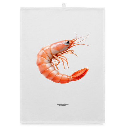 AQUA SHRIMP CORAL Organic Geschirrtuch / Stoffserviette - Weiß