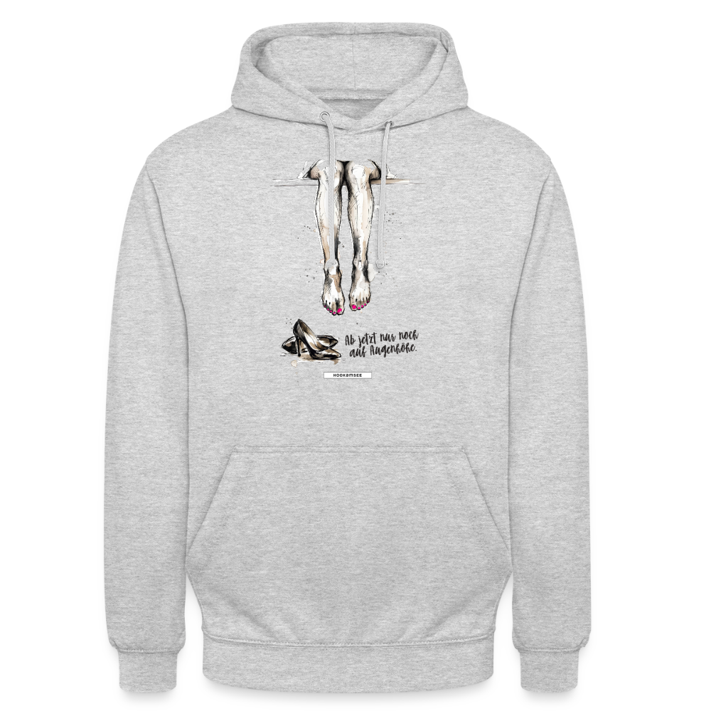 Hoodie Ab jetzt nur noch auf Augenhöhe - Hellgrau meliert