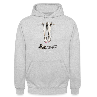 Hoodie Ab jetzt nur noch auf Augenhöhe - Hellgrau meliert