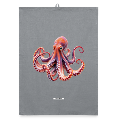 AQUA SUNSET OCTOPUS Organic Geschirrtuch / Stoffserviette - Grau