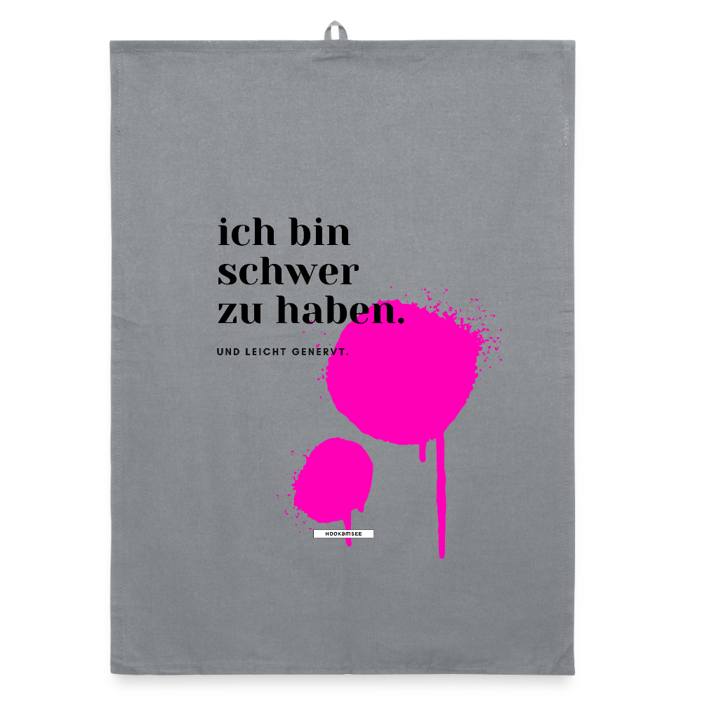 TRUE TALK #9 Organic Geschirrtuch / Stoffserviette - Grau