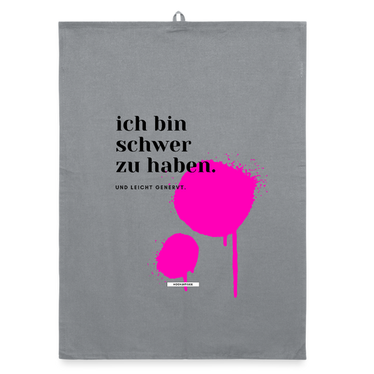 TRUE TALK #9 Organic Geschirrtuch / Stoffserviette - Grau