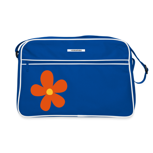 Retro Bag – Flower Edition - Blau/Weiß