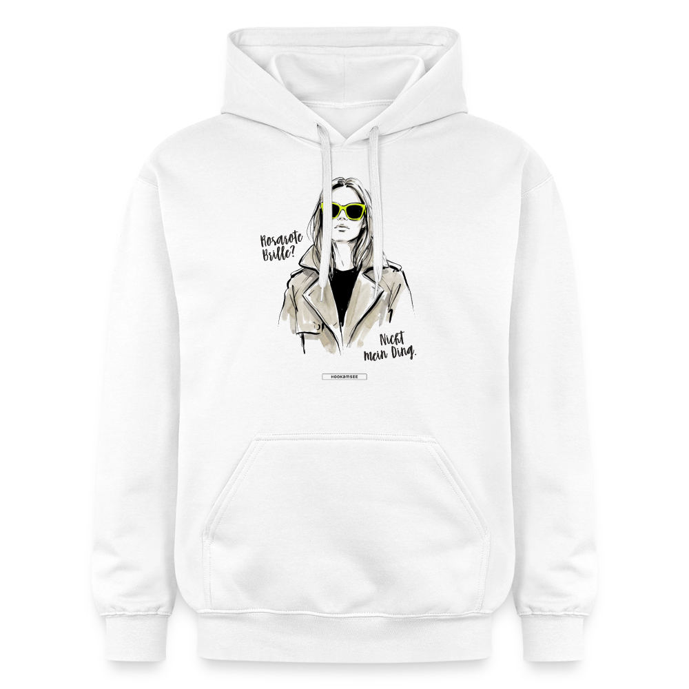 Hoodie Rosarote Brille? Nicht mein Ding. - Weiß