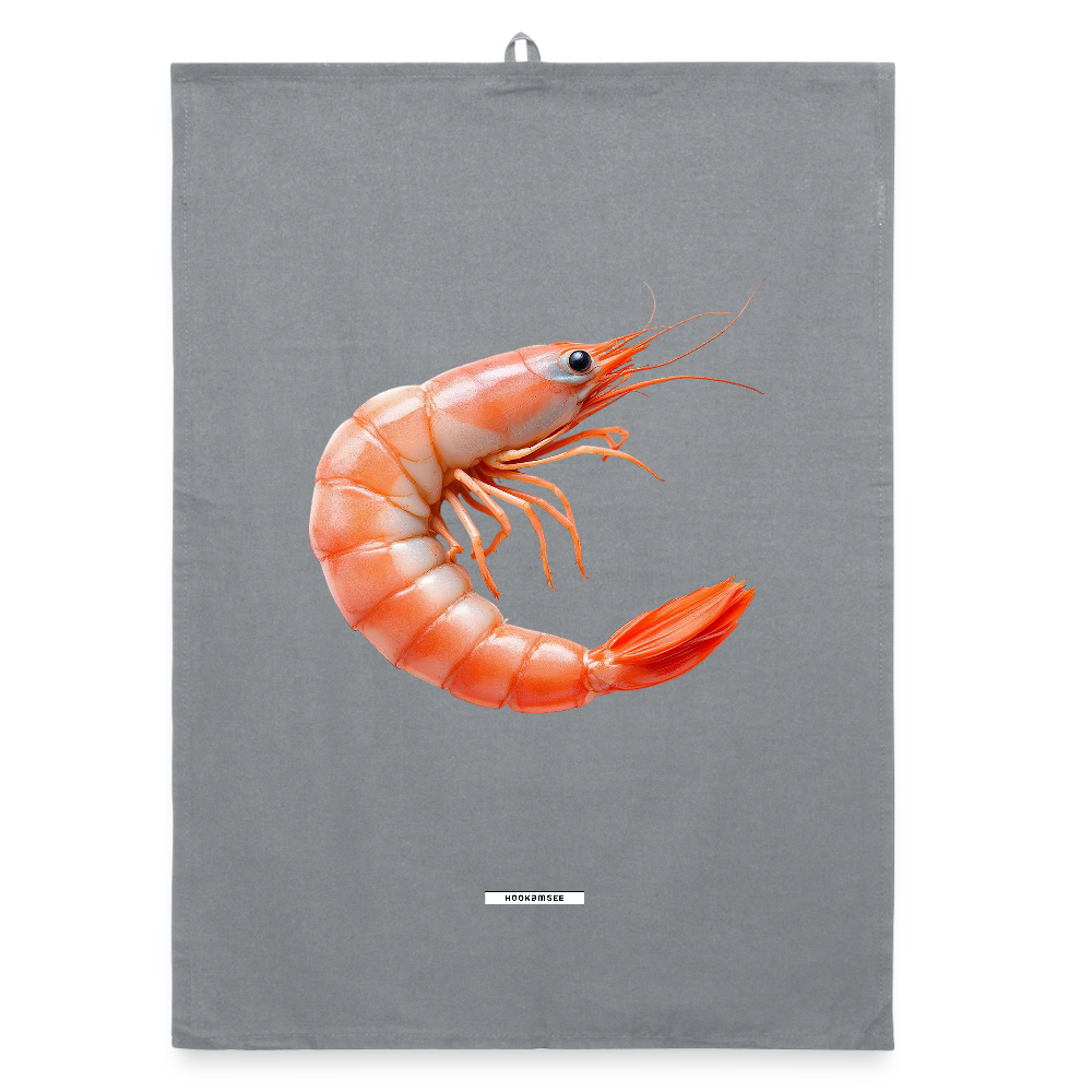 AQUA SHRIMP CORAL Organic Geschirrtuch / Stoffserviette - Grau