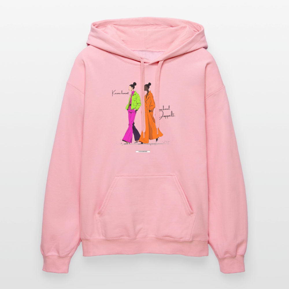 Hoodie Karma kommt manchmal doppelt. - Hellrosa