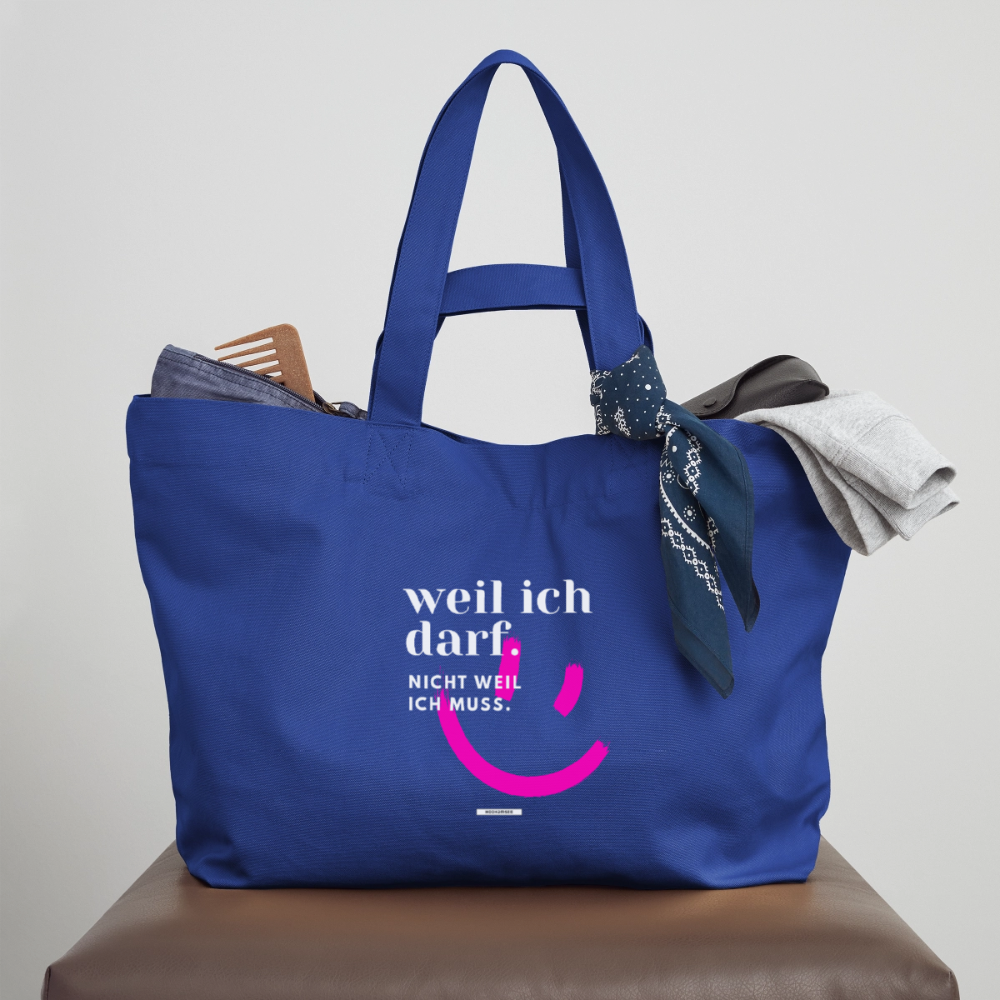 Große Shopping Bag True Talk „Weil ich darf“ #161 - Dunkelblau