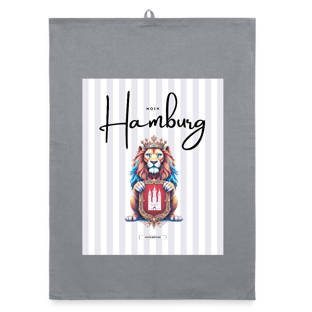 CITY HAMBURG Organic Geschirrtuch / Stoffserviette - Grau