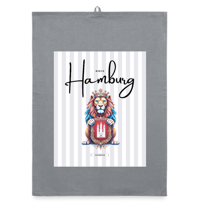 CITY HAMBURG Organic Geschirrtuch / Stoffserviette - Grau