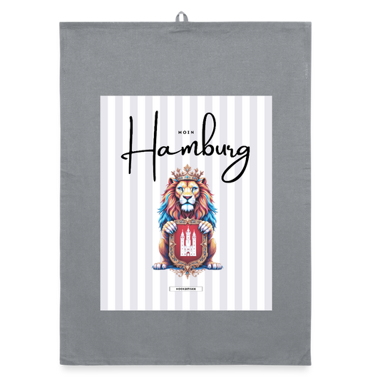 CITY HAMBURG Organic Geschirrtuch / Stoffserviette - Grau