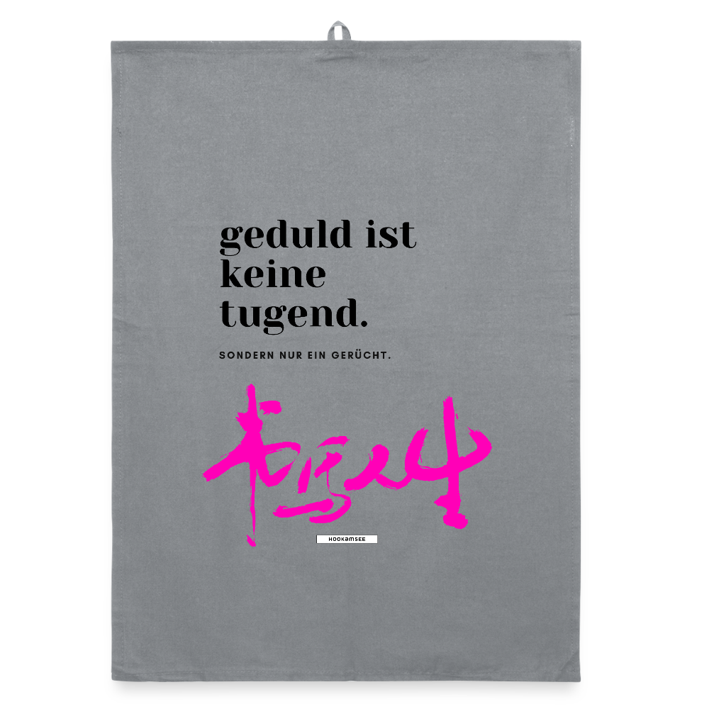 TRUE TALK #7 Organic Geschirrtuch / Stoffserviette - Grau