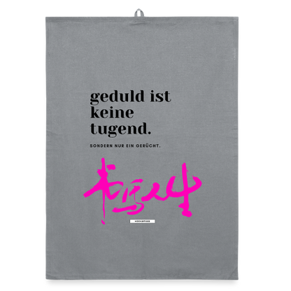 TRUE TALK #7 Organic Geschirrtuch / Stoffserviette - Grau
