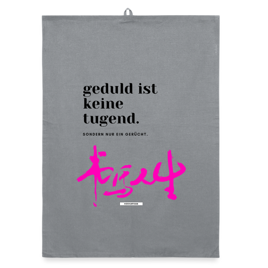 TRUE TALK #7 Organic Geschirrtuch / Stoffserviette - Grau