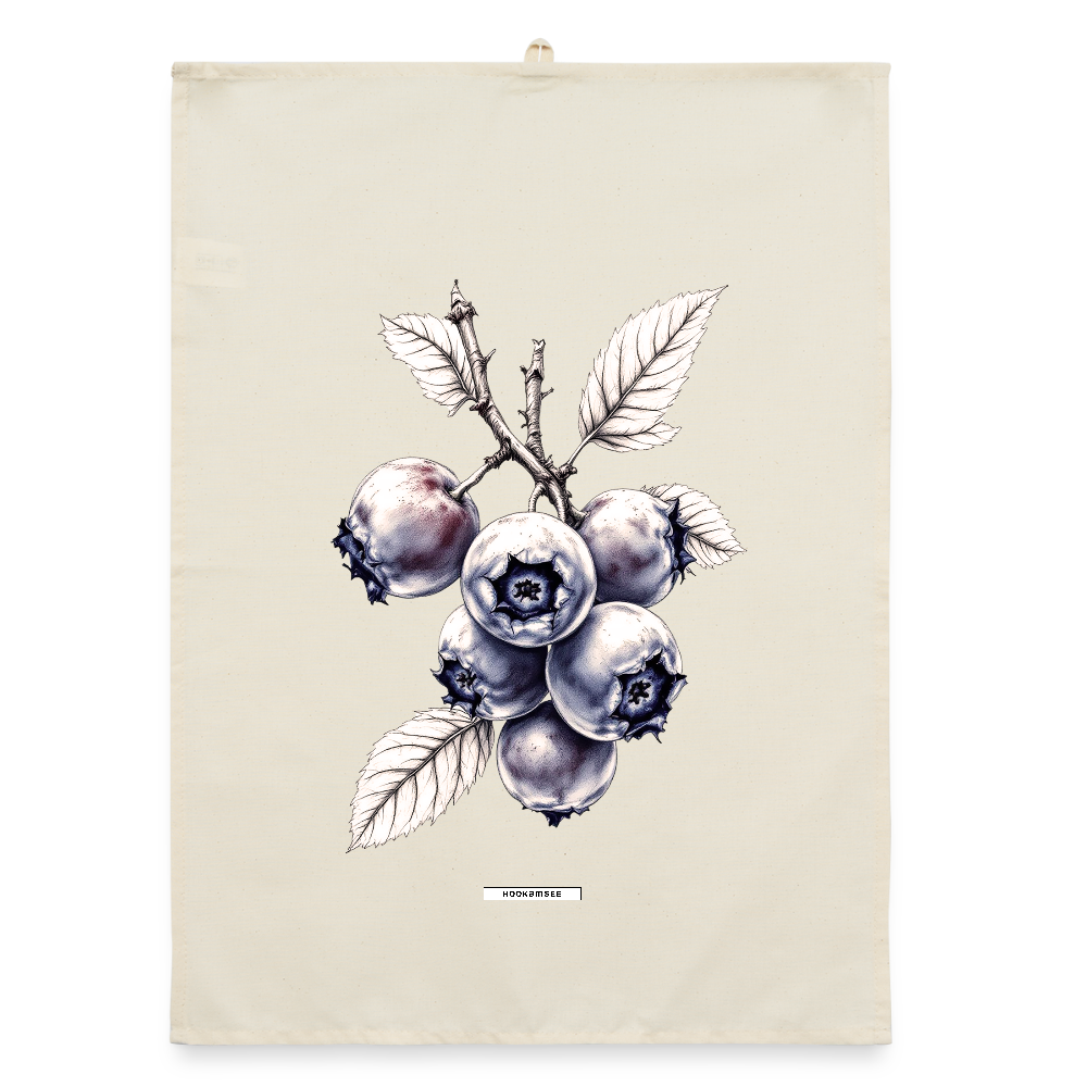 FLORA HEIDELBEEREN Organic Geschirrtuch / Stoffserviette - Natur