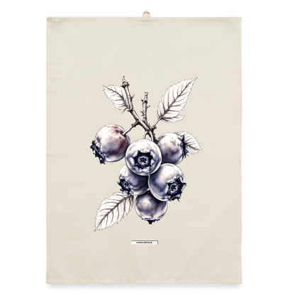 FLORA HEIDELBEEREN Organic Geschirrtuch / Stoffserviette - Natur
