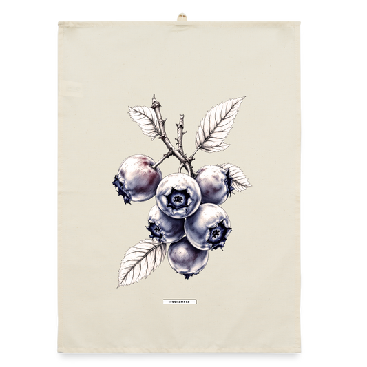 FLORA HEIDELBEEREN Organic Geschirrtuch / Stoffserviette - Natur