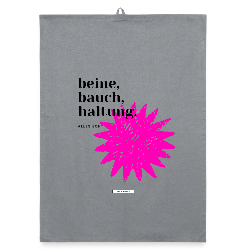 TRUE TALK #13 Organic Geschirrtuch / Stoffserviette - Grau