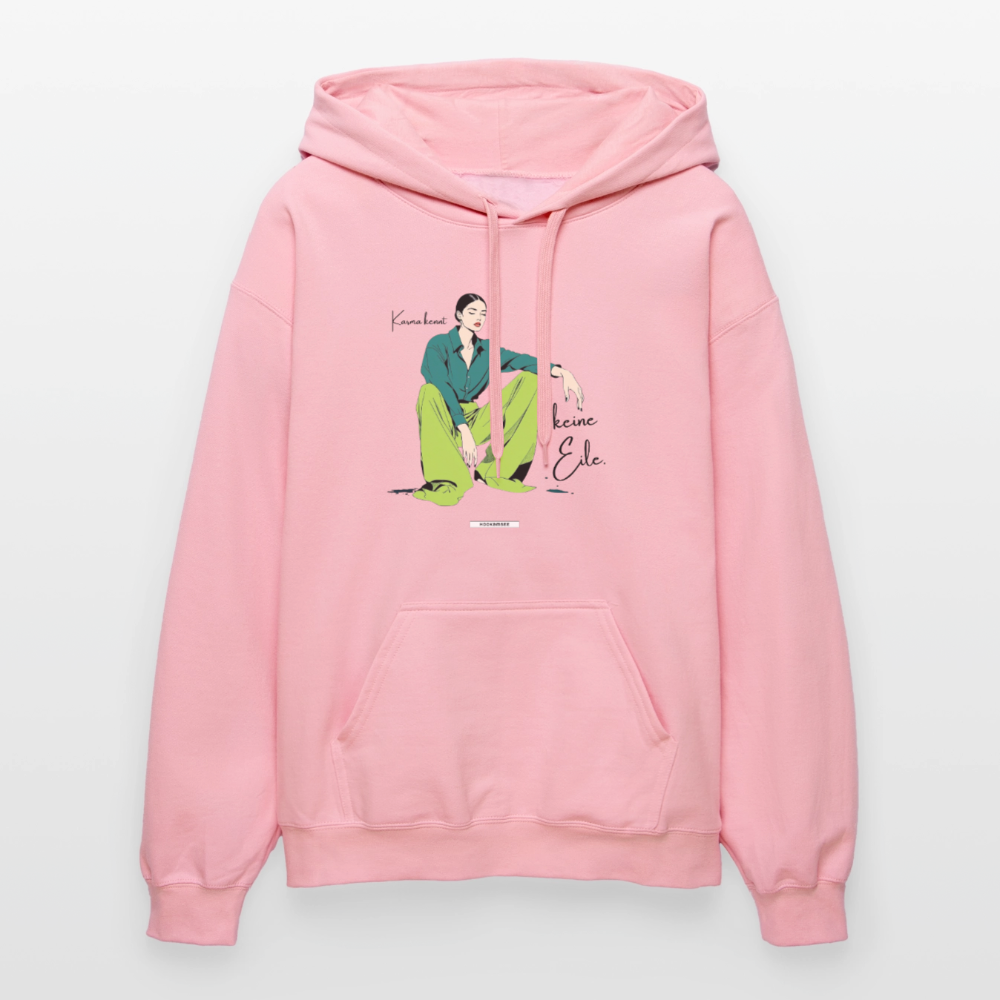 Hoodie Karma kennt keine Eile. - Hellrosa