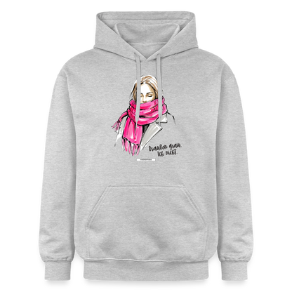 Hoodie Draußen grau. Ich nicht. - Hellgrau meliert