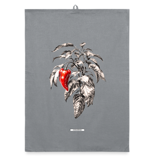 FLORA PAPRIKA Organic Geschirrtuch / Stoffserviette - Grau