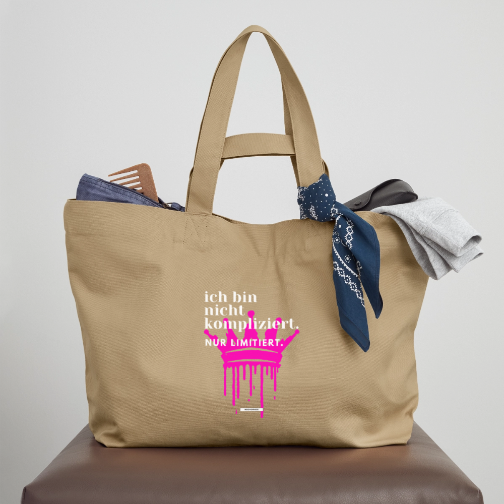 Große Shopping Bag True Talk „Ich bin nicht kompliziert“ #157 - Karamell 