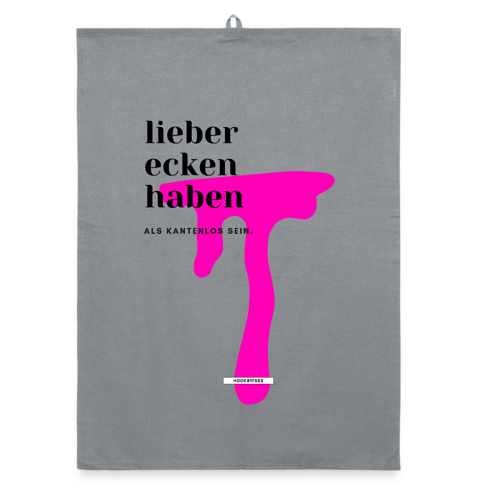 TRUE TALK #12 Organic Geschirrtuch / Stoffserviette - Grau