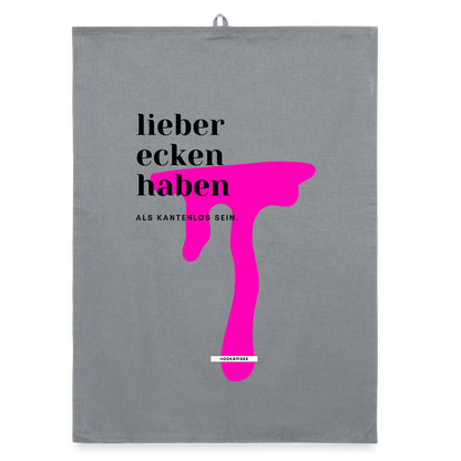 TRUE TALK #12 Organic Geschirrtuch / Stoffserviette - Grau