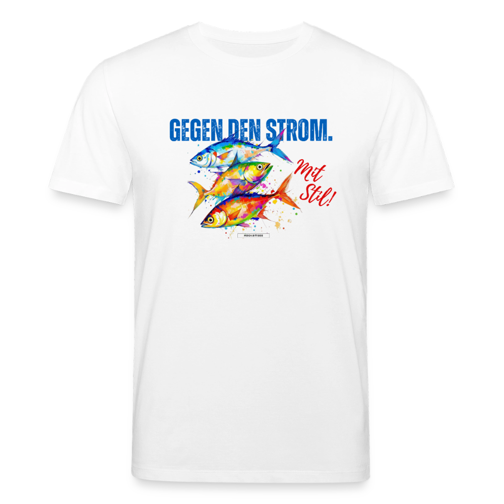 Shirt "Gegen den Strom. Mit Stil!" - Weiß
