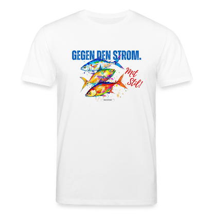 Shirt "Gegen den Strom. Mit Stil!" - Weiß