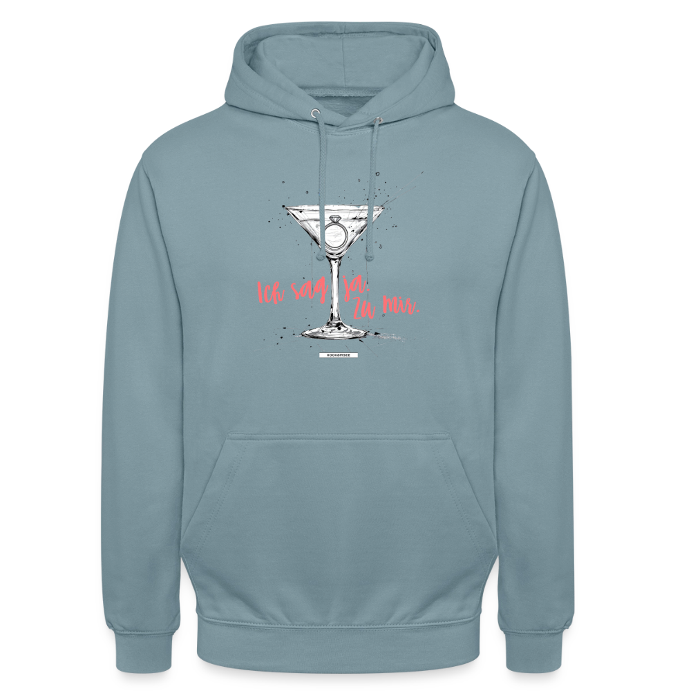 Hoodie Ich sag ja. Zu mir. - Nebelblau