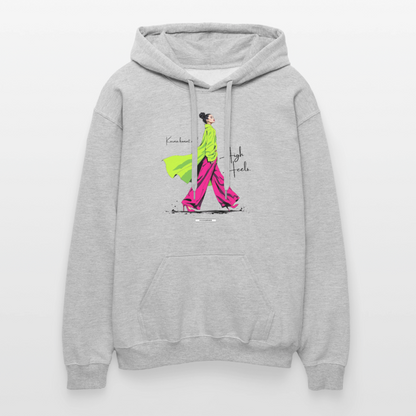 Hoodie Karma kommt auf High Heels - Hellgrau meliert