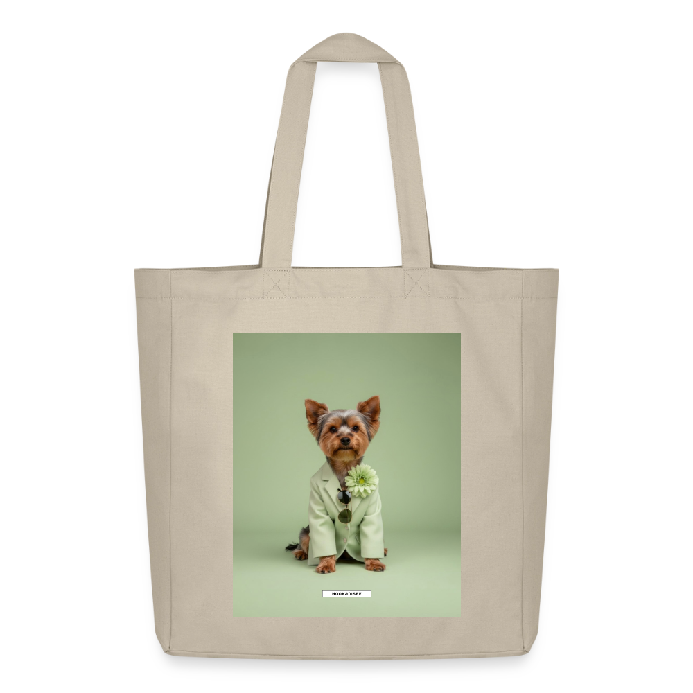 Große Shopping Bag Styled Dogs – Yorkshire Terrier - Cremebeige