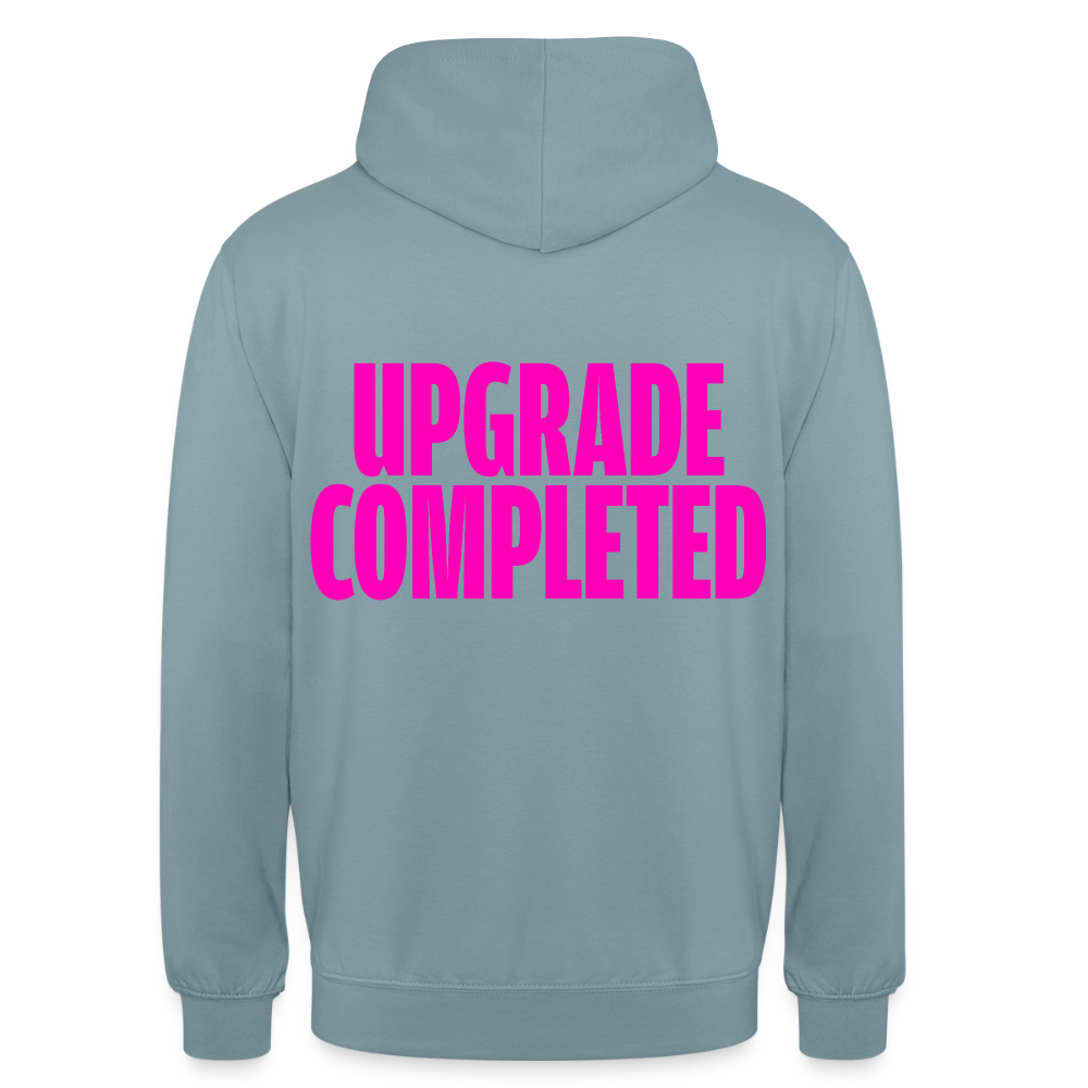 Unisex Hoodie „UPGRADE COMPLETED“ - Nebelblau