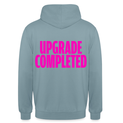 Unisex Hoodie „UPGRADE COMPLETED“ - Nebelblau