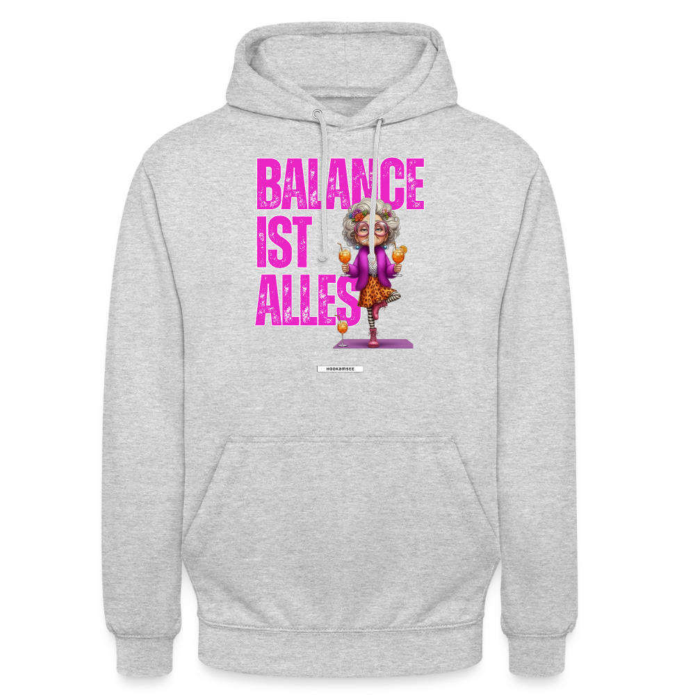 STILREVOLTE #YOGAUnisex Hoodie - Hellgrau meliert