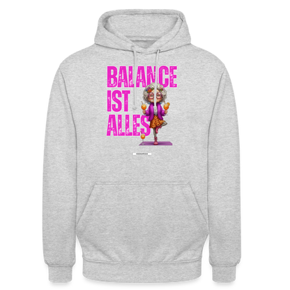 STILREVOLTE #YOGAUnisex Hoodie - Hellgrau meliert