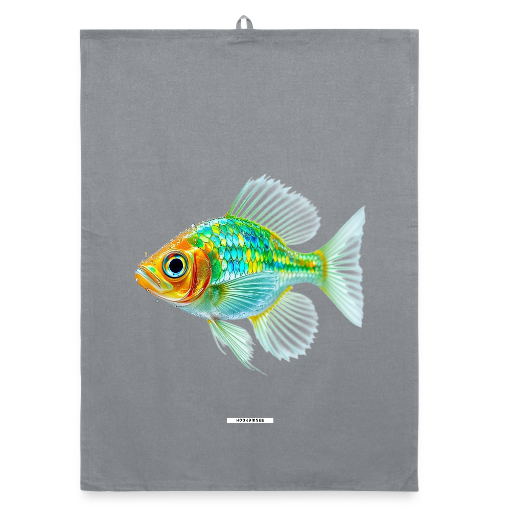 AQUA LIME REEF Organic Geschirrtuch / Stoffserviette - Grau