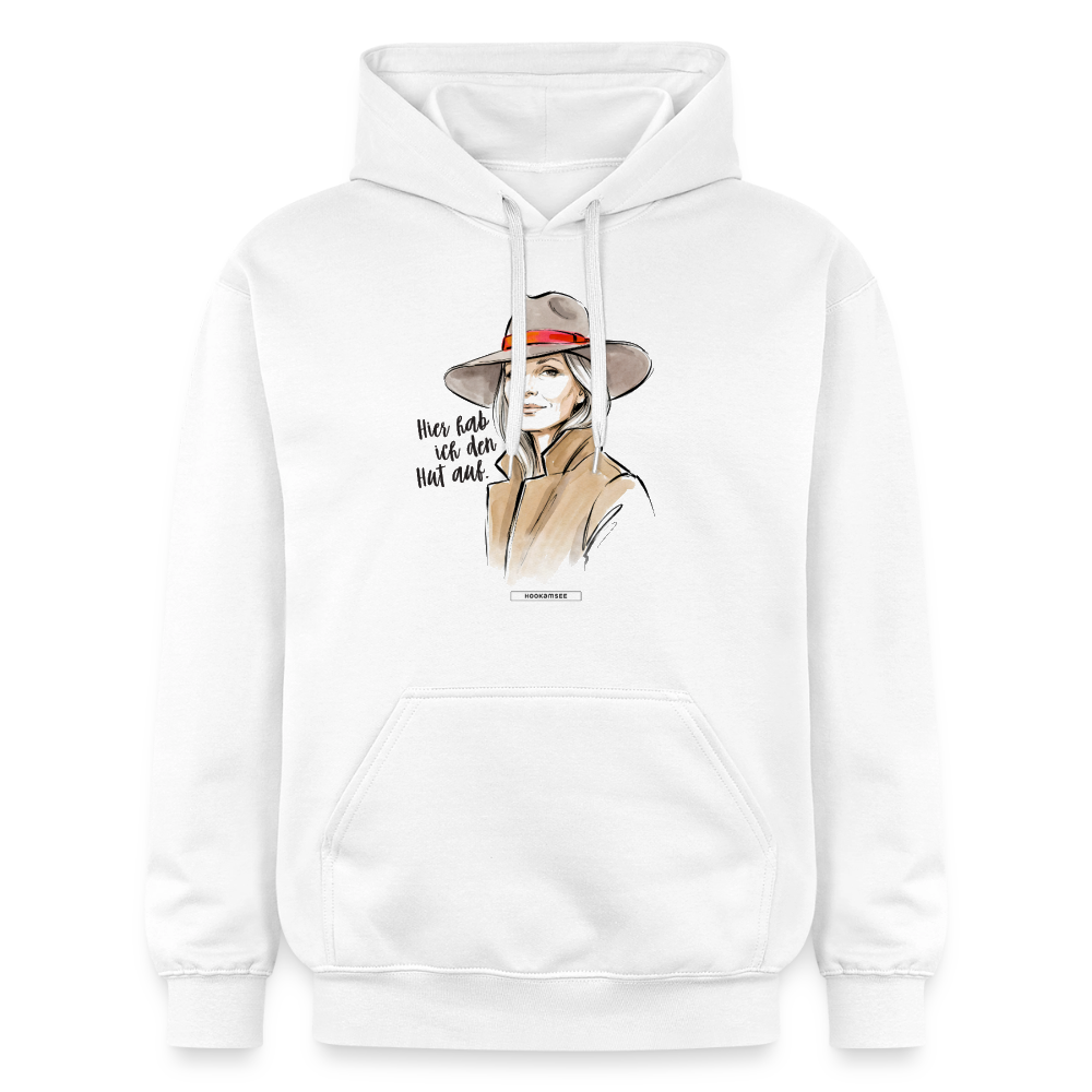 Hoodie Hier hab ich den Hut auf. - Weiß