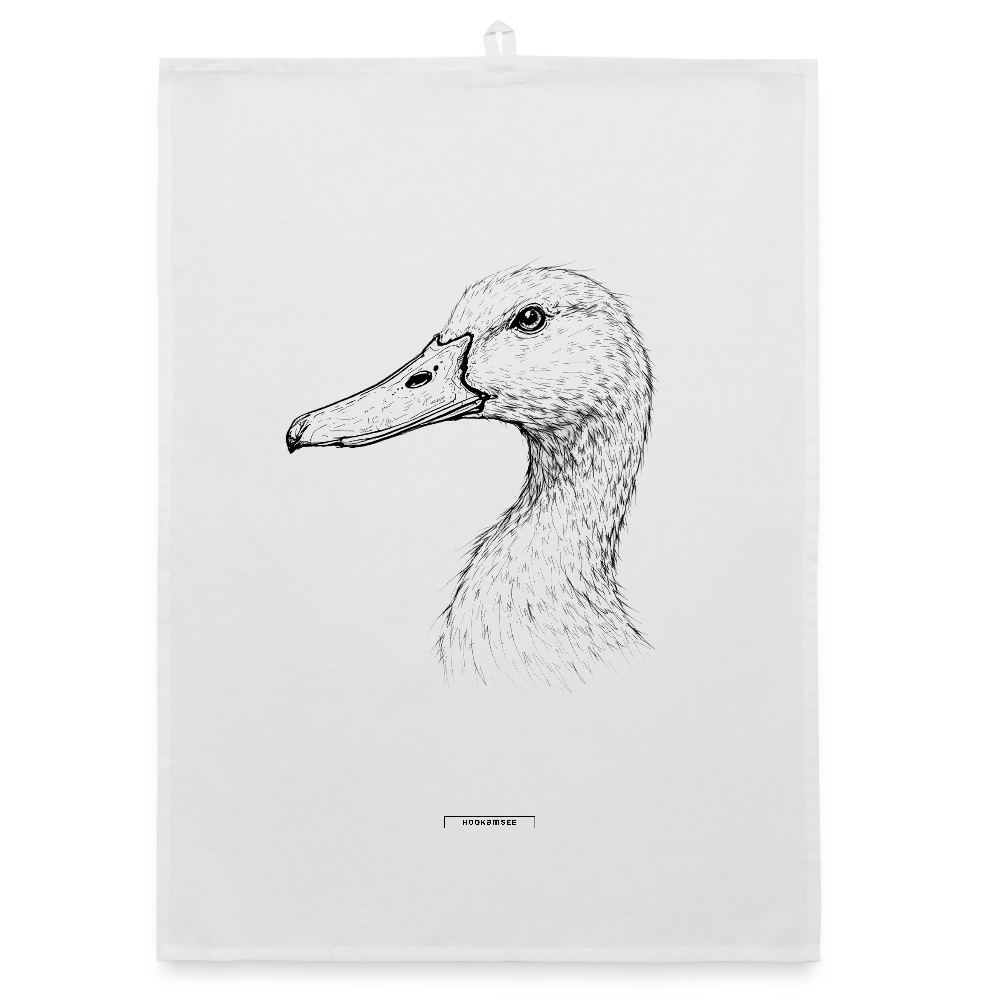 FAUNA GANS Organic Geschirrtuch / Stoffserviette - Weiß