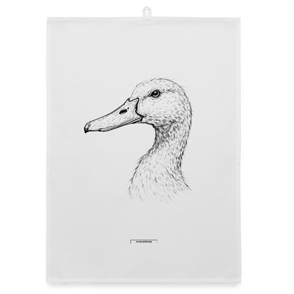 FAUNA GANS Organic Geschirrtuch / Stoffserviette - Weiß