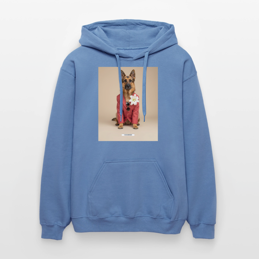 Hoodie „Styled Dogs – Schäferhund" - Carolina Blue