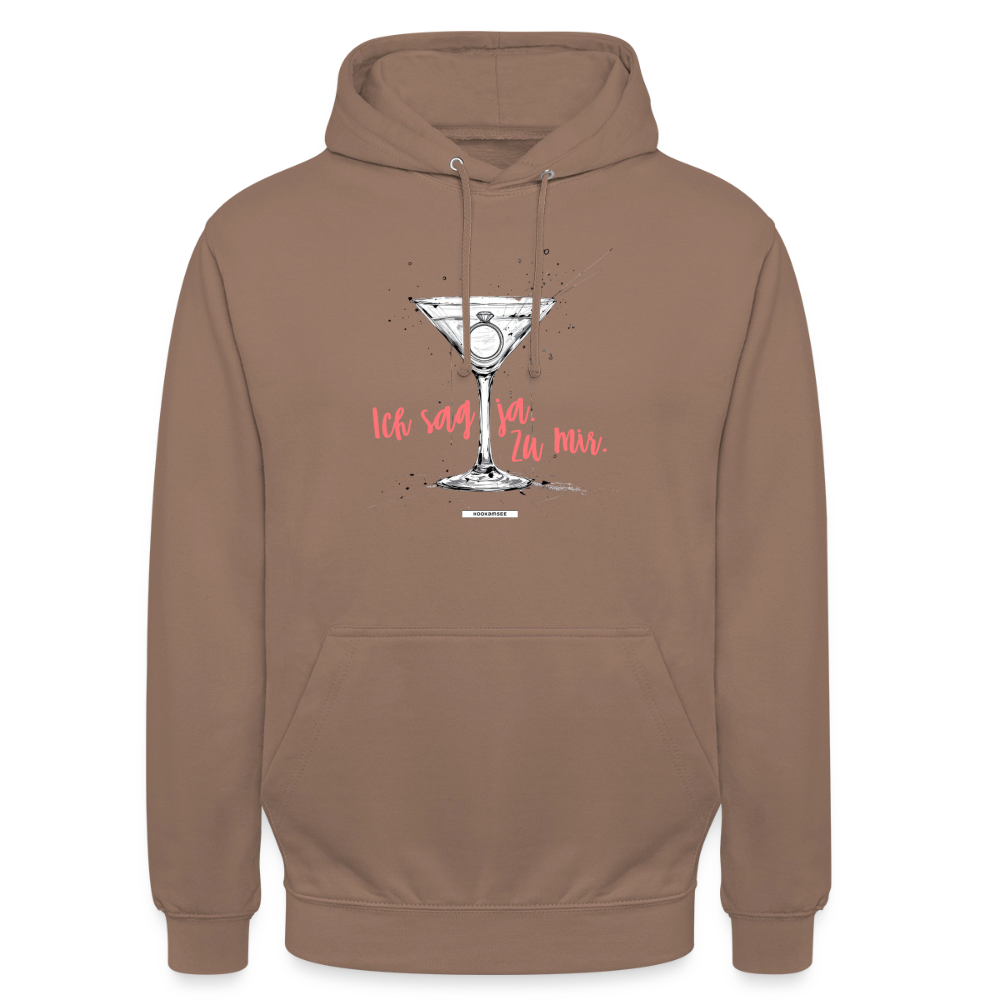 Hoodie Ich sag ja. Zu mir. - Mokka