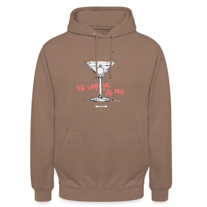 Hoodie Ich sag ja. Zu mir. - Mokka