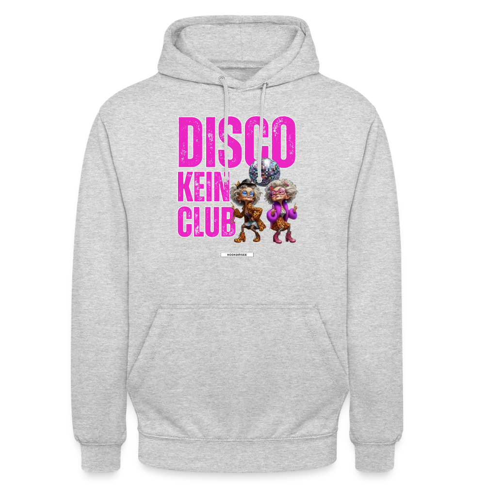 STILREVOLTE #DISCO Unisex Hoodie - Hellgrau meliert