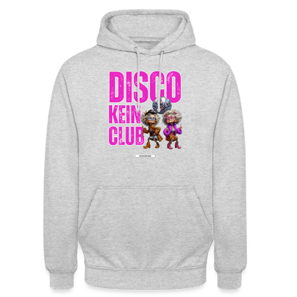 STILREVOLTE #DISCO Unisex Hoodie - Hellgrau meliert