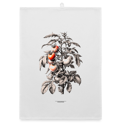 FLORA TOMATEN Organic Geschirrtuch / Stoffserviette - Weiß
