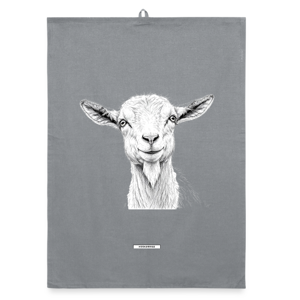 FAUNA ZIEGE Organic Geschirrtuch / Stoffserviette - Grau