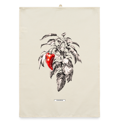 FLORA PAPRIKA Organic Geschirrtuch / Stoffserviette - Natur