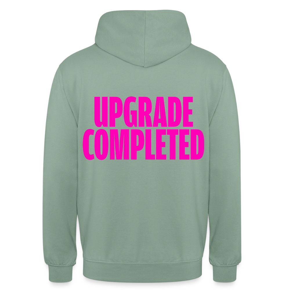 Unisex Hoodie „UPGRADE COMPLETED“ - Graugrün