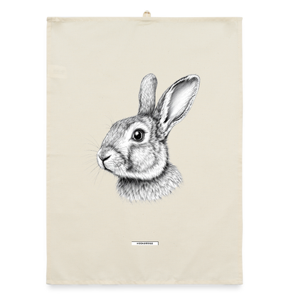 FAUNA HASE Organic Geschirrtuch / Stoffserviette - Natur